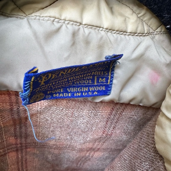 PENDLETON Brown/Gray 100% Wool Vintage Great Condition Size Medium 1960’s - Picture 4 of 16